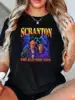【1146884】Plus size women's round neck short sleeve T-shirt with elastic half sleeves and trendy prints