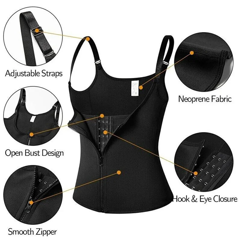 Description Picture 6 of itemWaist Trainer Sweat Postpartum Sexy Bustiers Control Belly Women Binders Shapers Modeling Strap Corsets Fat Burning Shapewear
