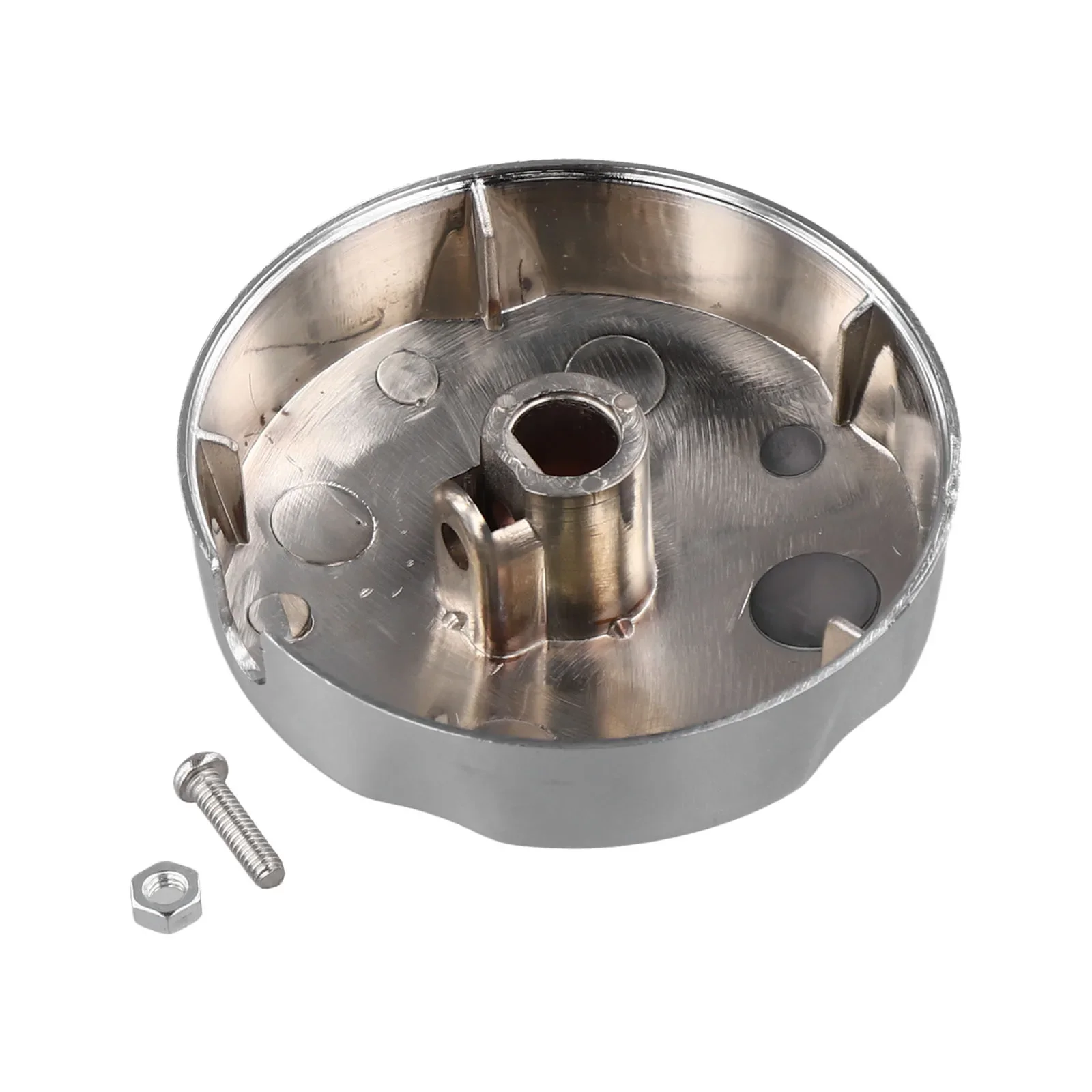 Bathtub Knob Bath Control Knob Chrome Finish Easy To Install Indented Grip