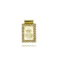 Gold Plated Pearls Jesus Malverde Charms for DIY Jewelry Making Angel of the Poor Pendant Generous Bandit Jewelry Supplies Gifts 2