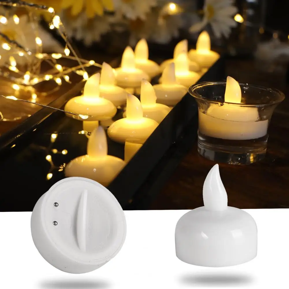 Bougies Chauffe-Plat LED Blanc Chaud Effet Flamme