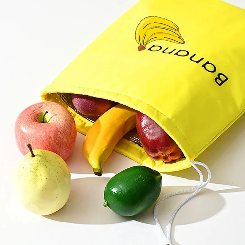 Eco-Friendly Reusable Produce Storage Bags with Drawstring Closure