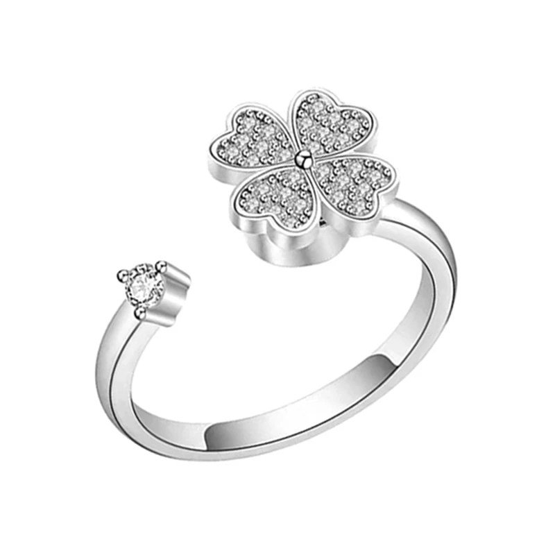 

Вращающееся регулируемое кольцо, эстетическое ювелирное изделие, модное кольцо, 2 шт.