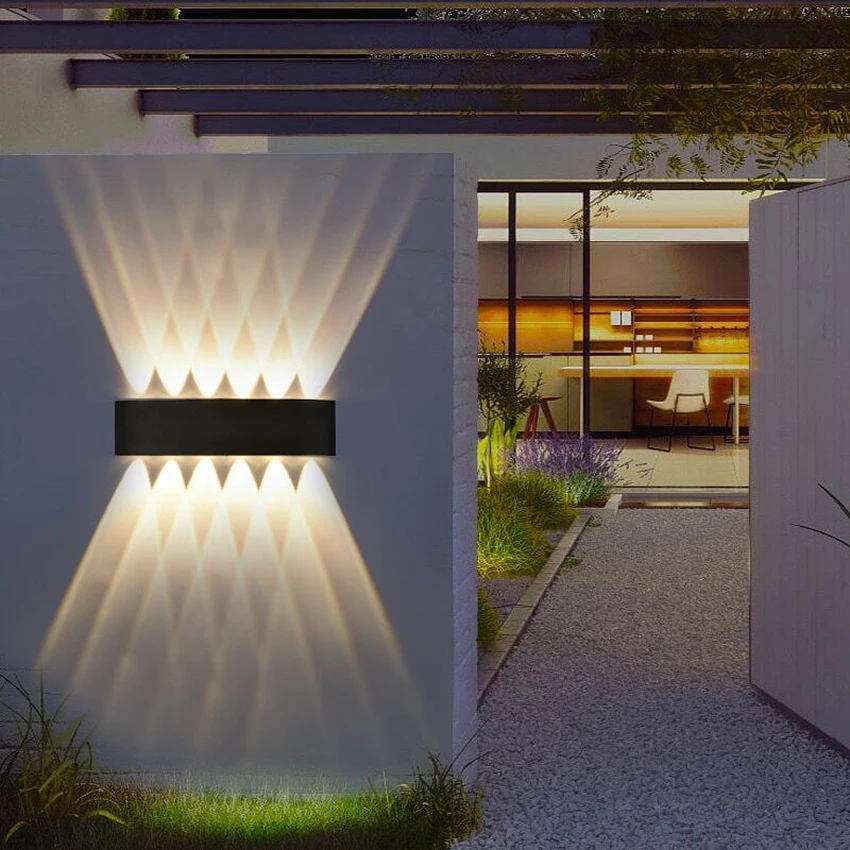 Modern LED Outdoor Wall Lamps Waterproof Aluminum Wall Lights Porch Garden Corridor Wall Sconce Indoor Wall Lighting BL42 images - 6