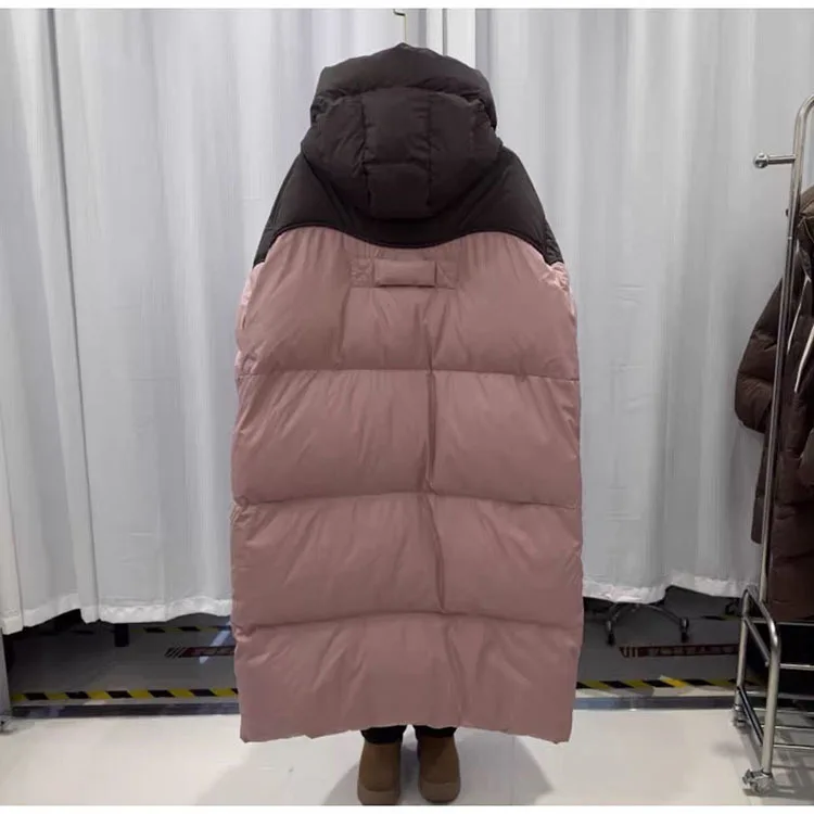 Winter Coat Women Clothing Patchwork Cotton Jackets Hooded Warm Windproof Windbreaker Puffer Jacket Design Chic Parka Outerwear