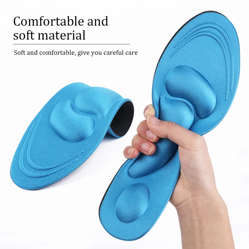 Orthopedic Insoles 4D Memory Foam for Shoes Women Men Flat Feet Arch Support Massage Plantar Fasciitis Sports Pad Foot Care Pad