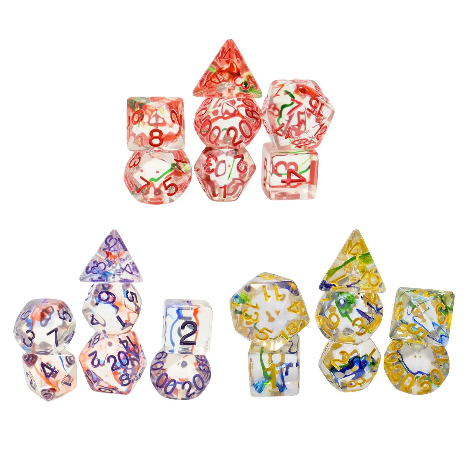 

7x Game Dices Set Math Teaching Toys Math Counting Teaching Aids Party Favors