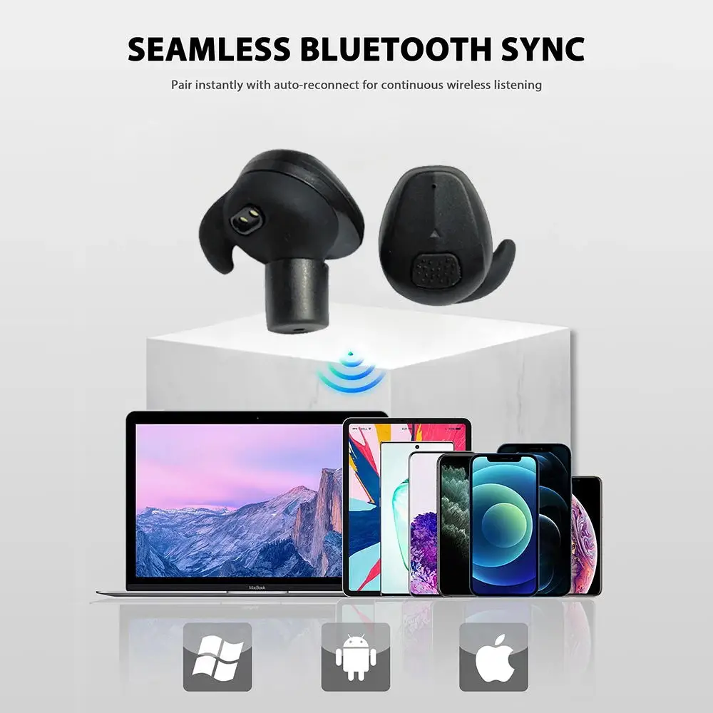 YHKEMA EB10 Bluetooth Electronic Communication Noise Canceling Ear Hearing Protection Earbuds For Hunting Shooting、Manufacturing electronic earmuffs noise cancelling headphones