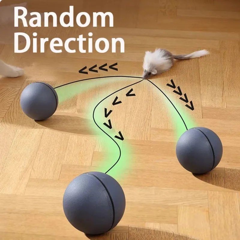 Cat Toy Ball Electric Cat Teaser Ball Automatic Intelligent Rolling Ball Anti-boredom and Bite-resistant Self-hi Artifac Toyt