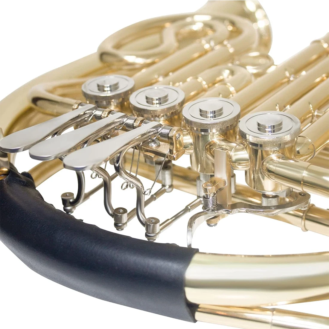 SLADE B Flat 3/4 Key Single Row French Horn Brass Lacquered Gold Craftsmanship French Horn for Beginners Exams Performances