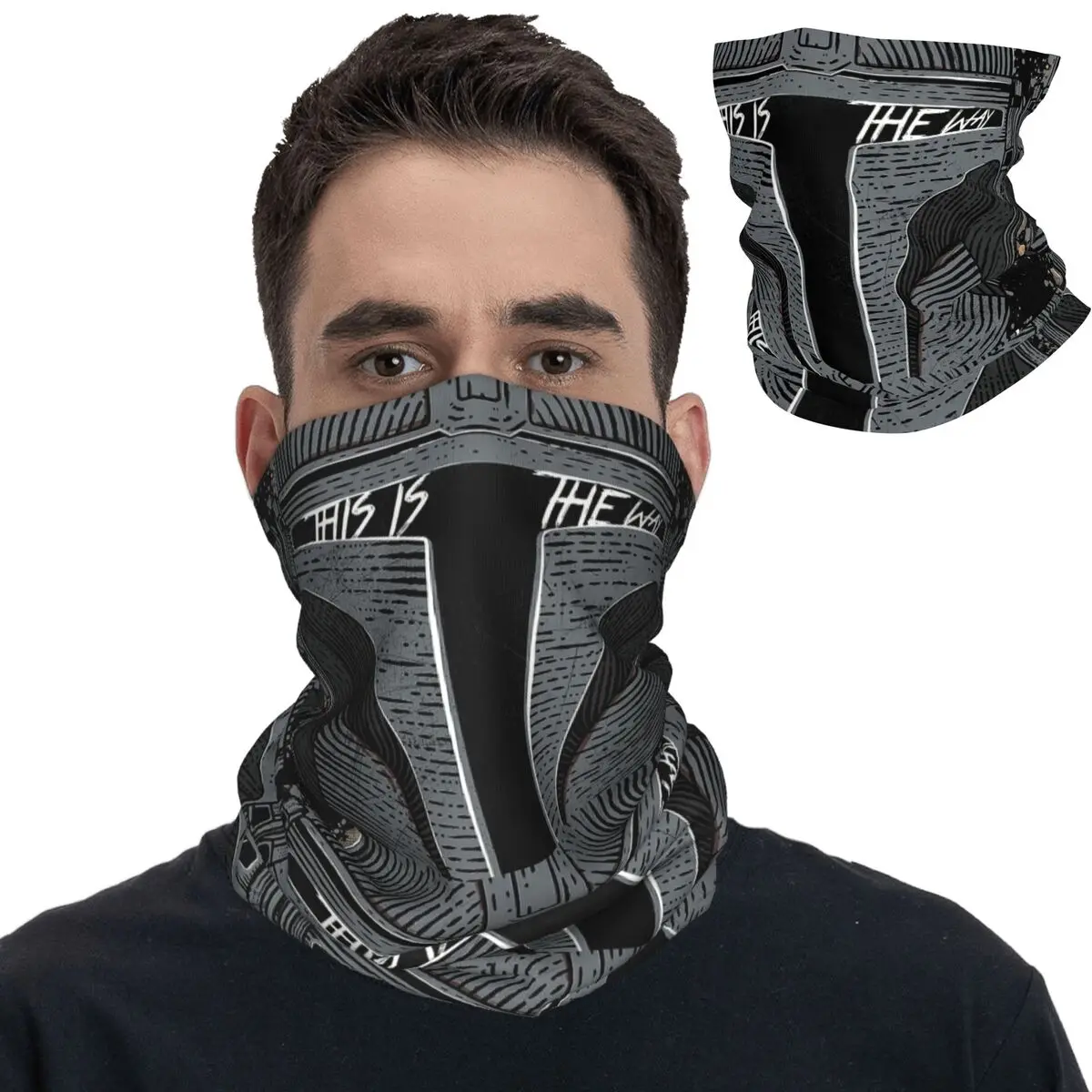 

This Is The Way Bandana Neck Gaiter Printed Mandalorians Wrap Scarf Multi-use Cycling Scarf Running Unisex Adult Windproof