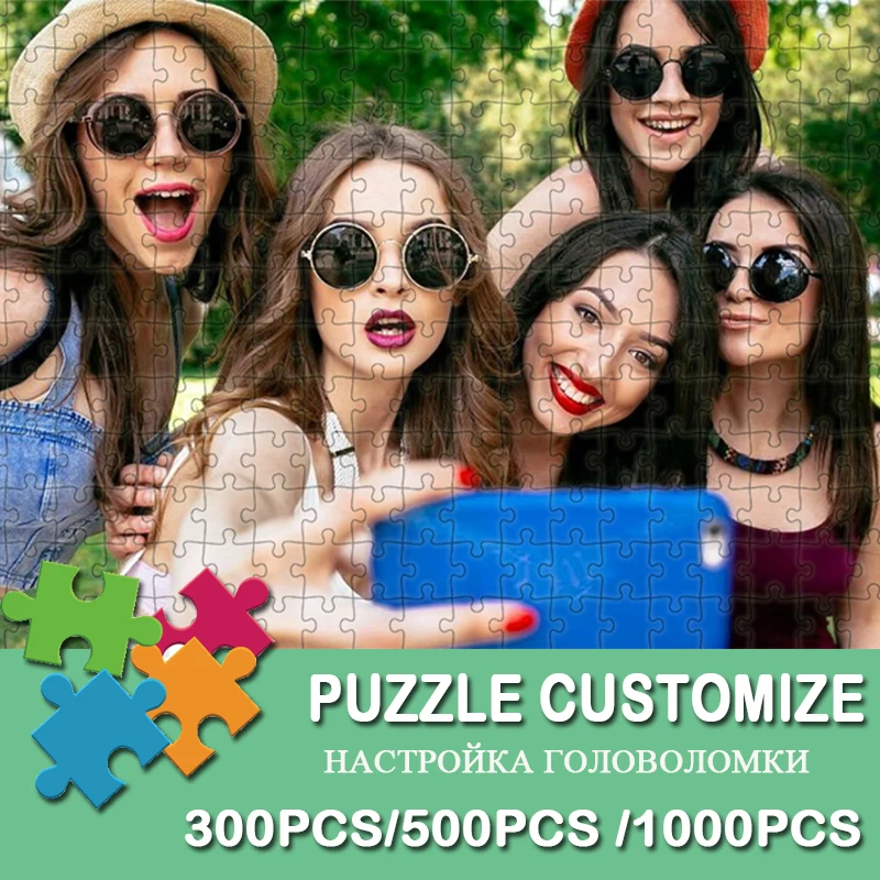 Personalized 300PCS/500PCS/1000PCS Custom Jigsaw Puzzle Custom Photo Puzzle For Education Toys Adult Kids Family Creative Gift