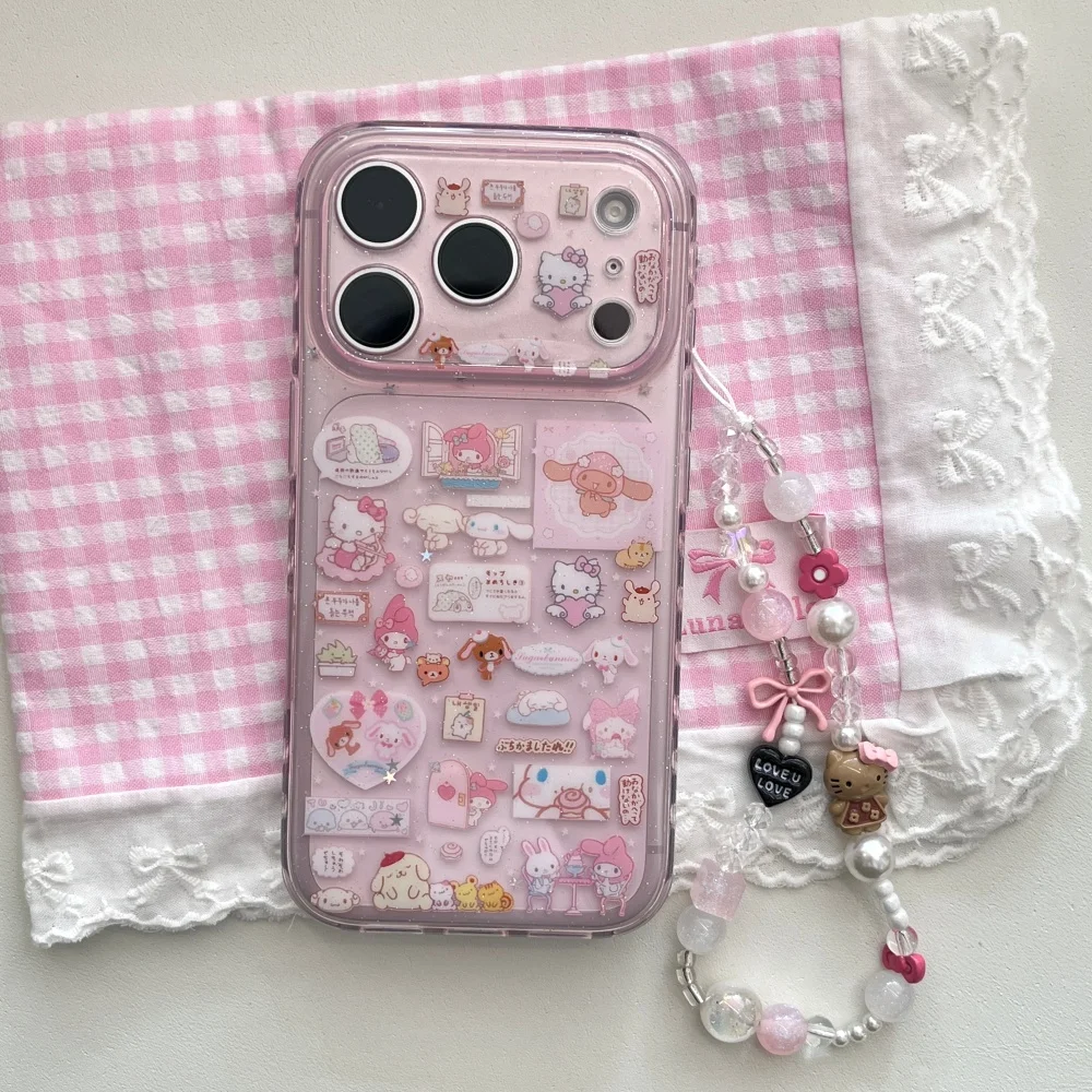 Hello Kitty Melody Cartoon Pink Phone Case image 4