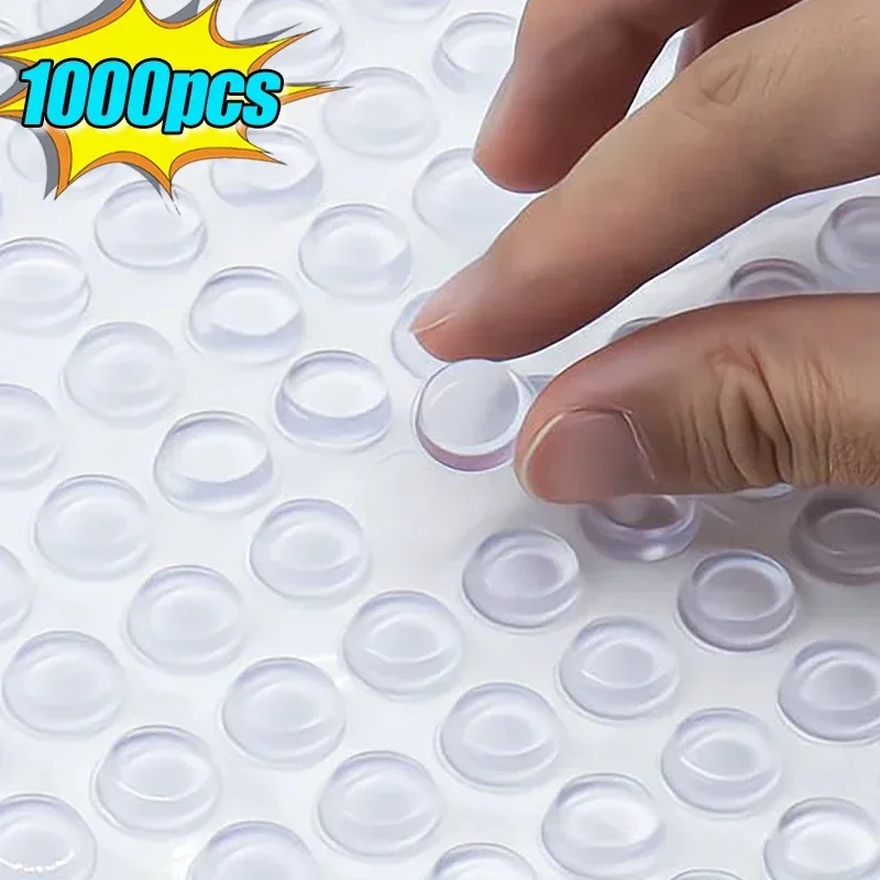 Self-Adhesive Door Stop Silicone Dots Cabinet Silencer Bumpers Sticker Handle Table Legs Wall Protector Pad silicone furniture pads silicone door stoppers