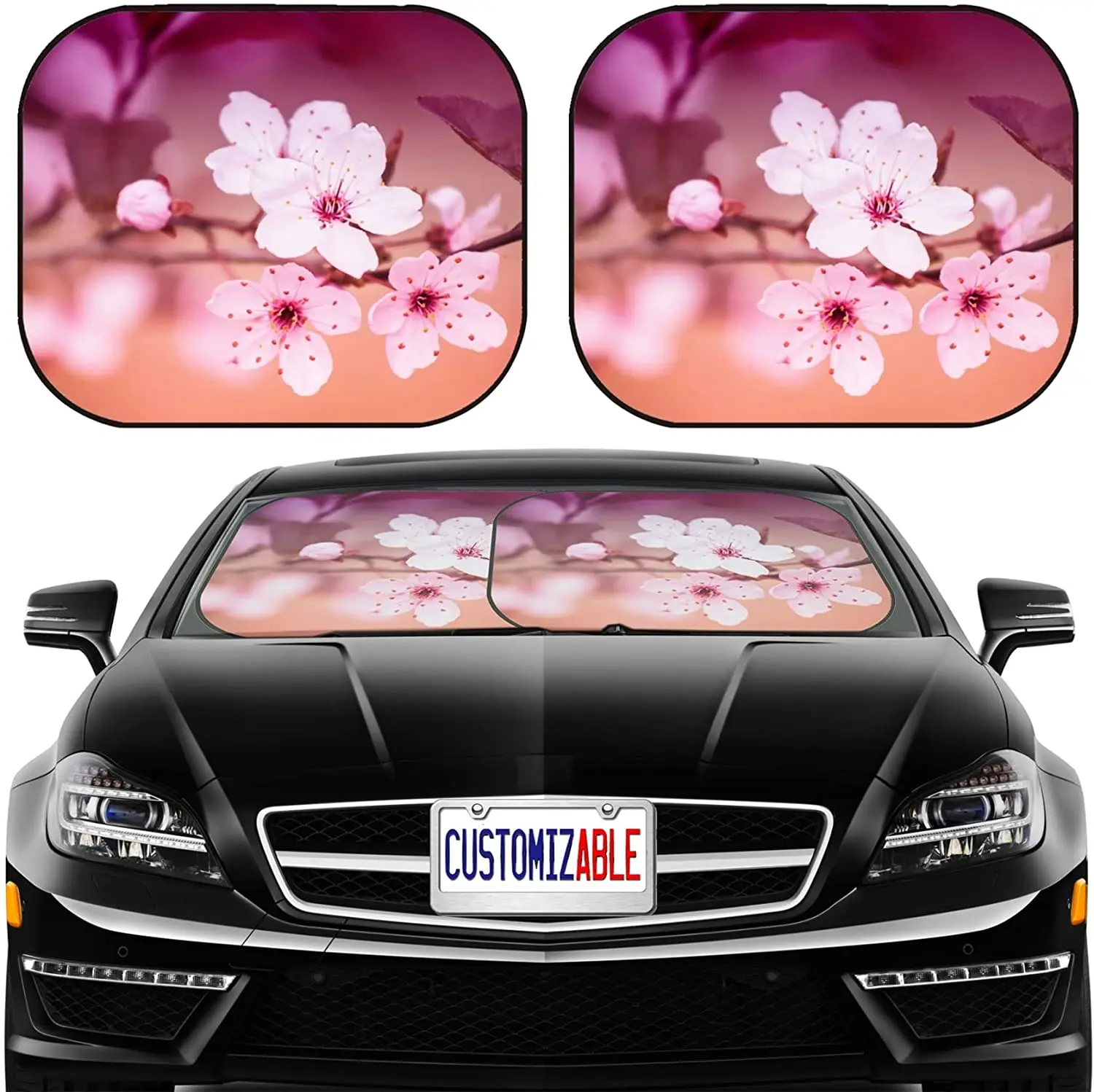 

MSD Car Sun Shade Windshield Sunshade Universal Fit 2 Pack, Block Sun Glare, UV and Heat, Protect Car Interior, Image ID: 280168