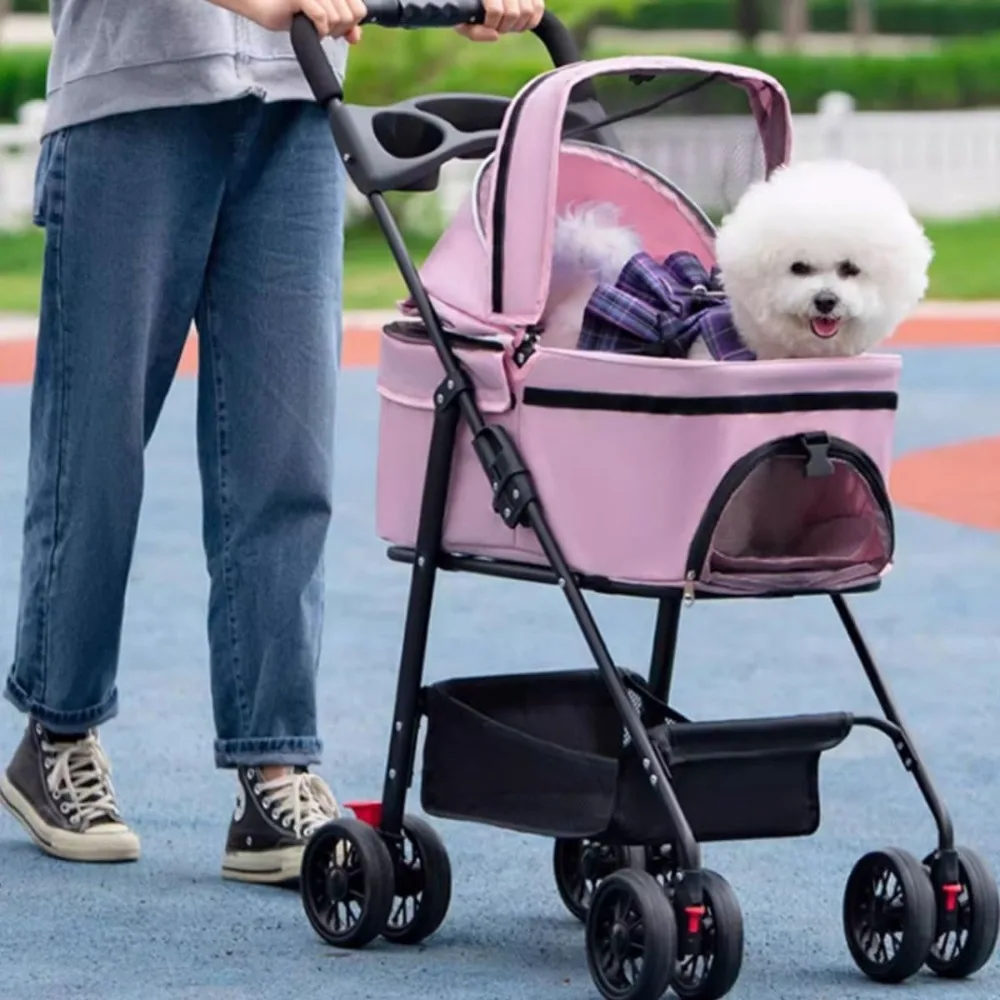 Stylish Gray Pet Stroller