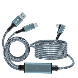 High-Speed 5M VR Headset Data Cable - 2A Fast Charging & 5Gbps USB 3.2 GEN1 Transfer - 5m (Black)