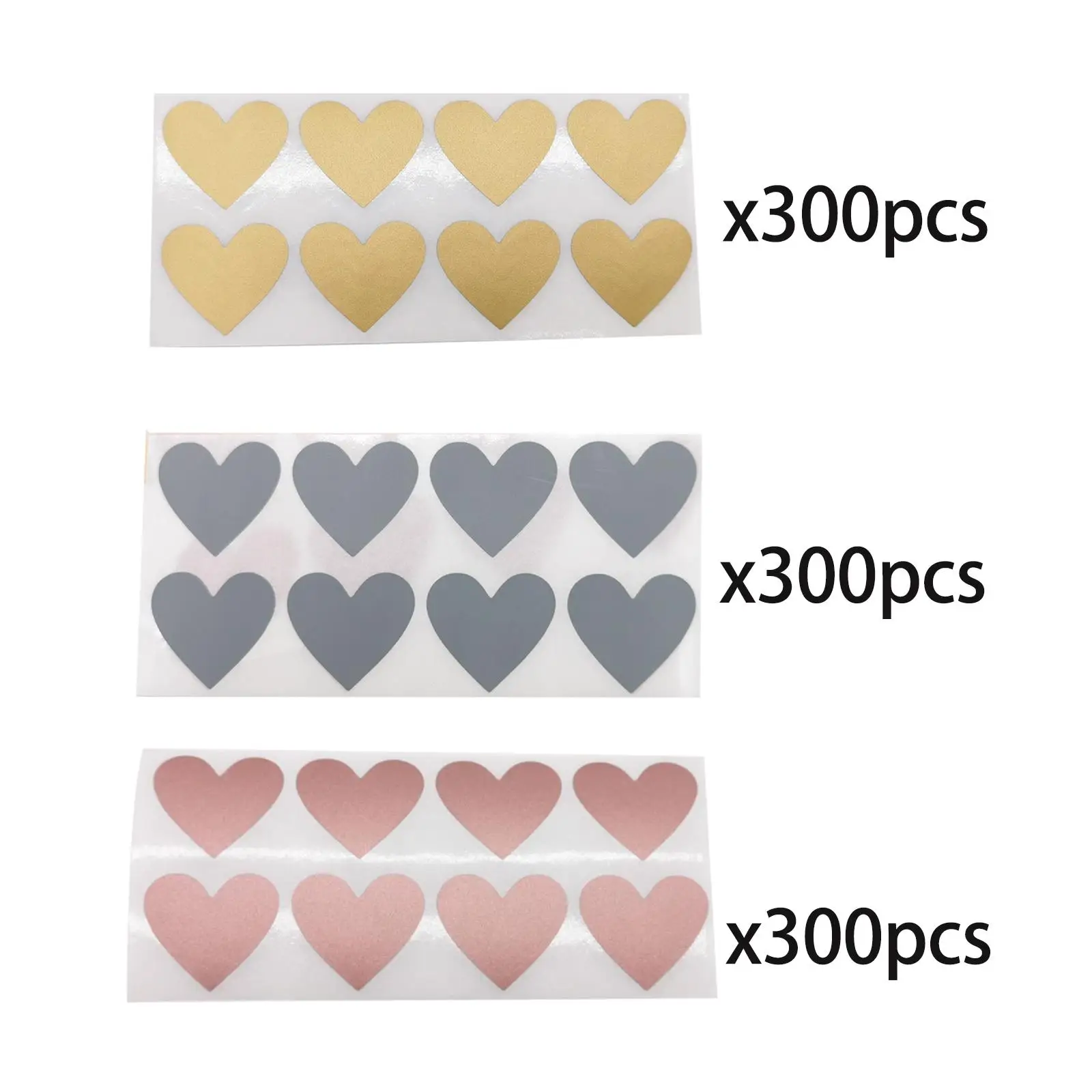 Packof300HeartScratchOffStickersScratchCardStickersSelf
