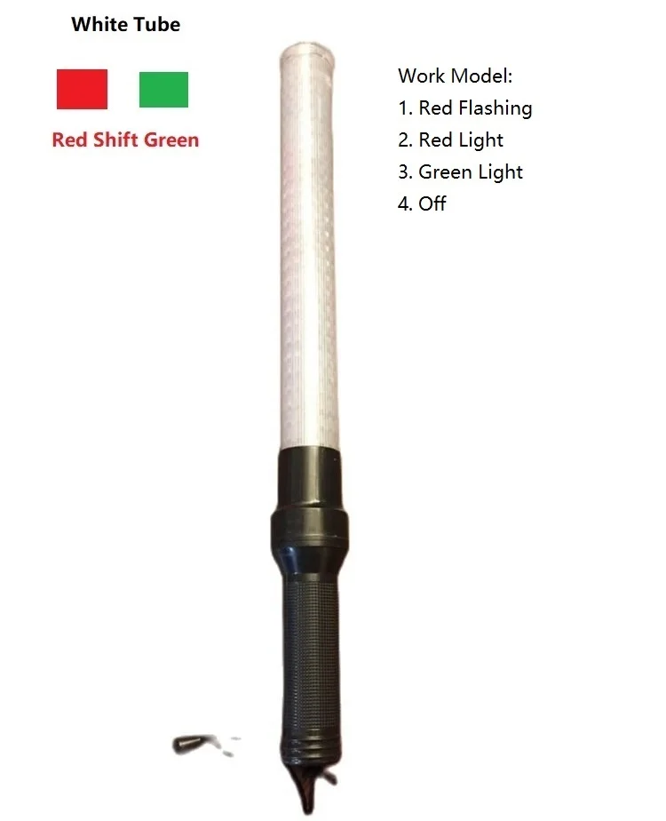 54cm*4cm Outdoor White Tube LED Road Traffic Safety Signal Double Warning Light Flashing Wand Rod