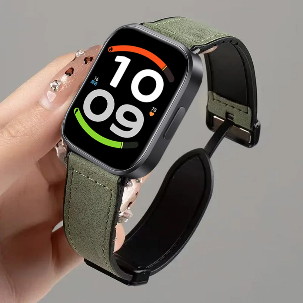 Magnetic Leather and Silicone Hybrid Strap