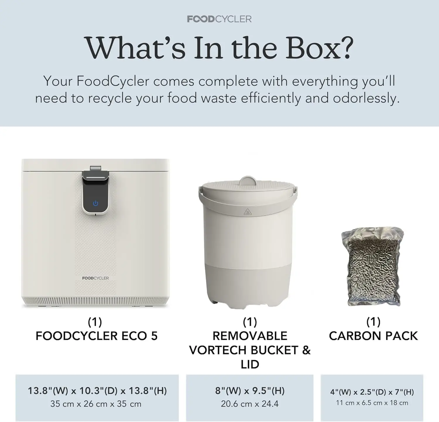 Eco 5 - Award-winning Home Food Processor and Recycler - Kitchen Countertop Compost Alternative 2
