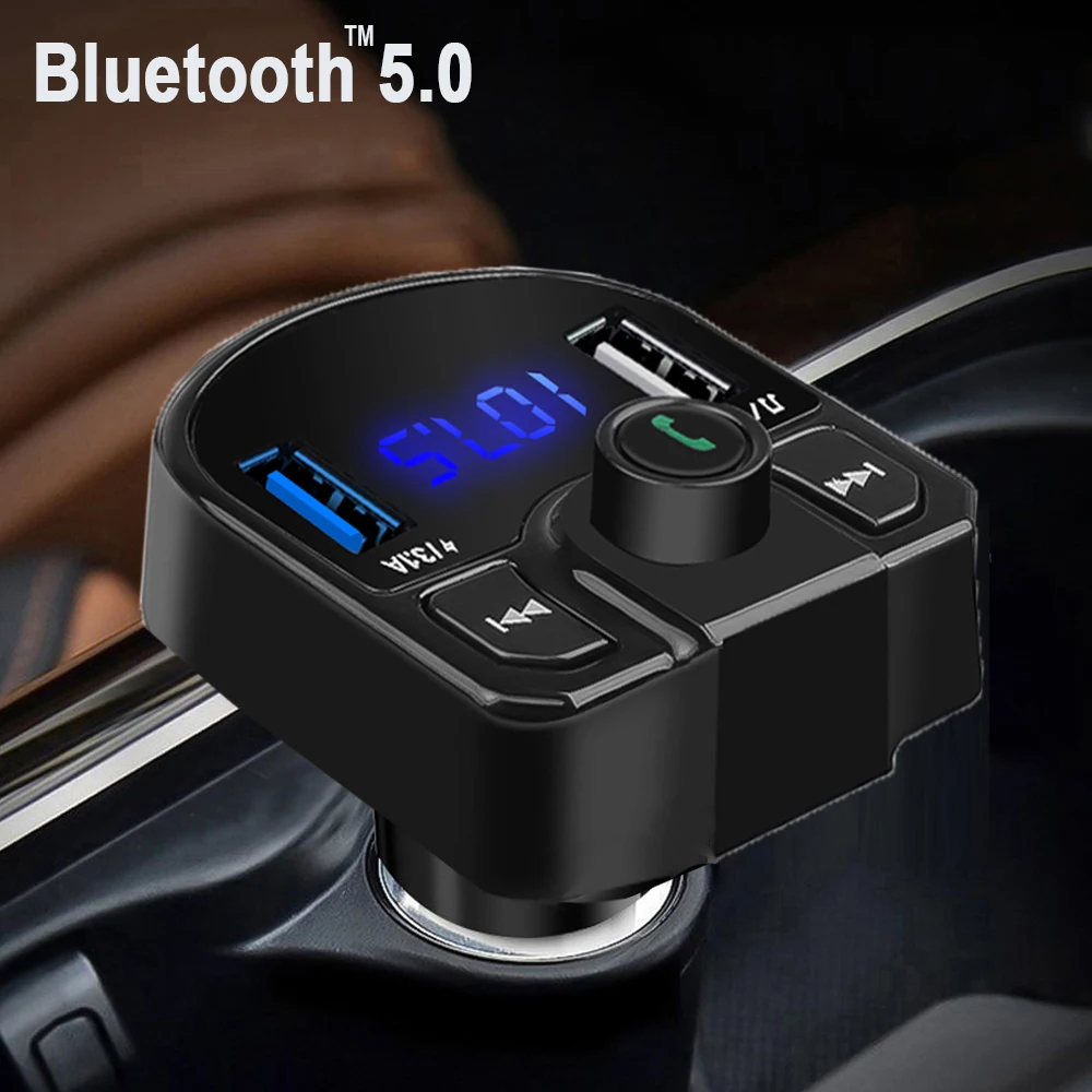 Bluetooth 4.2 Mp3 Player Handsfree Car Kit Fm Transmitter Support Tf
