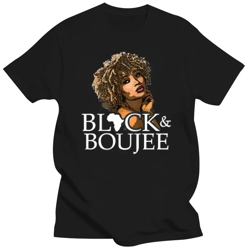 

Черная Женская футболка Boujee