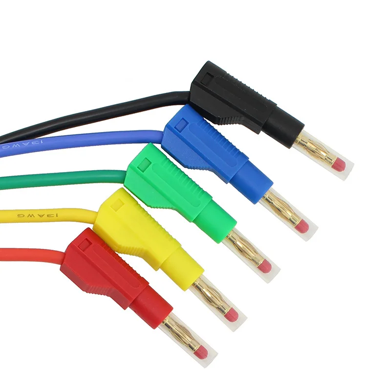 5pcs Multi-meter Test Leads Tool fai da te 4mm retrattile Banana Plug Cable Jumper Wire Line Security 5 colori Test