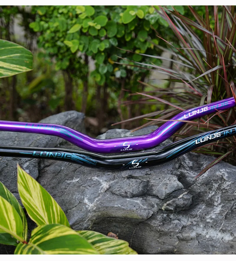 780mm Mountainbike-Lenker Glanzfinish Aluminium 31,8 MTB-Lenker 35/55mm Erhöhung Leuchtendes Logo Fahrradlenker – Detail 6