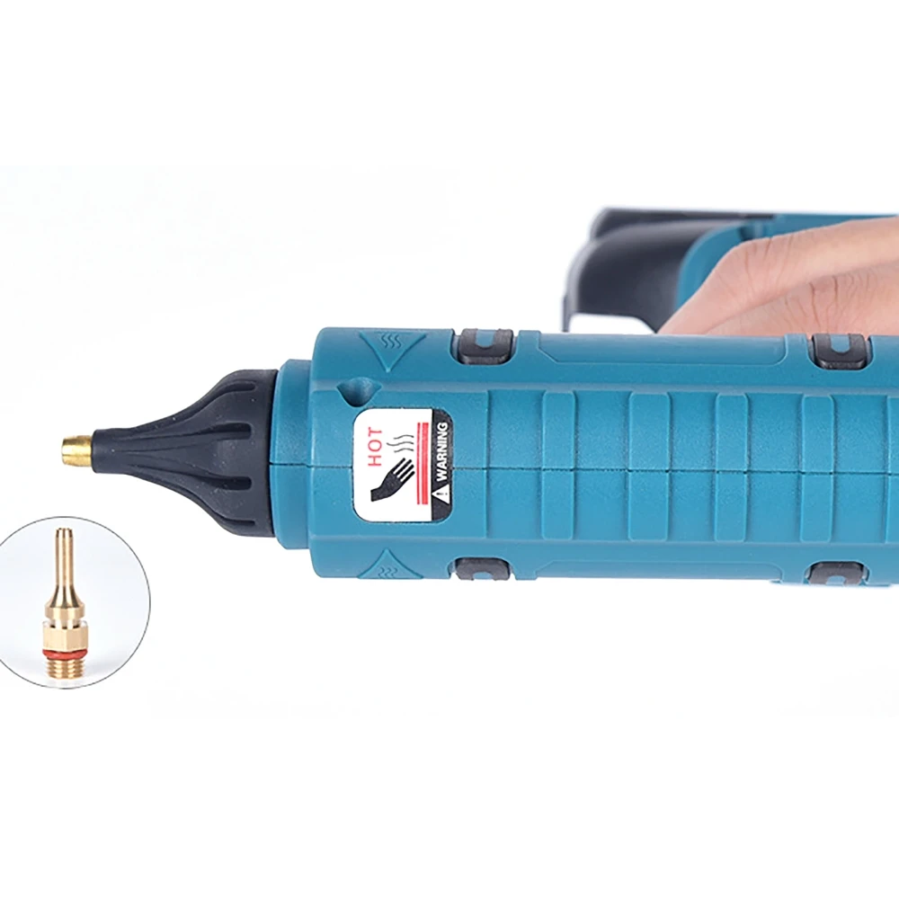 80W Cordless Electric Glue Gun For Makita 18V Battery DIY Hot Melt Welding Hot Air Gun Anti-scald Nozzle with 11mm Sticks hot melt glue gun hot glue gun cordless glue gun