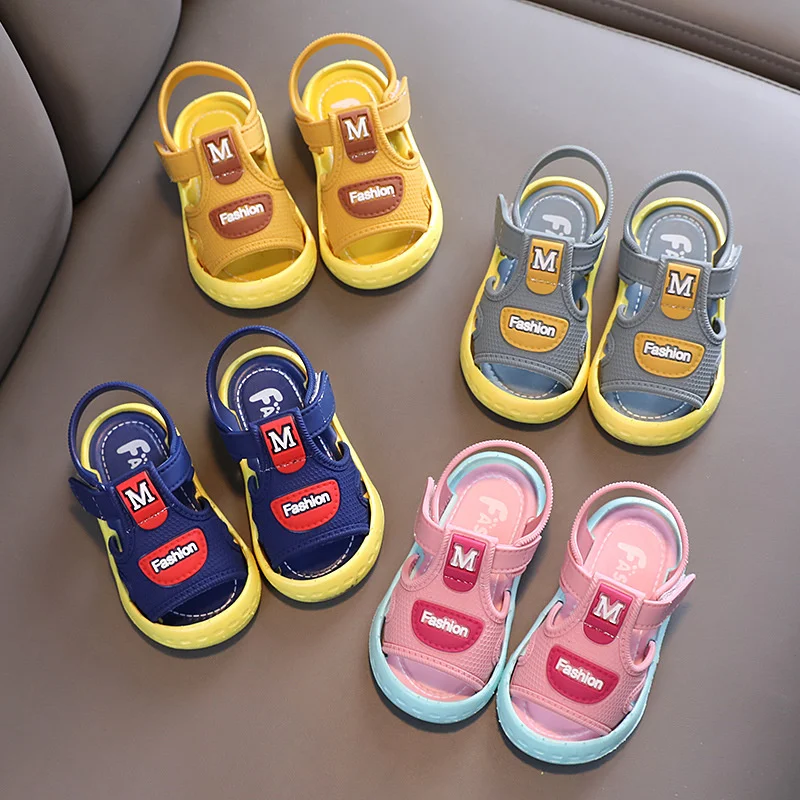

CNFSNJ new Outdoor Beach Children Hollow Sandals Shoes Flat Fashion Cloth Soft Bottom Kids sneakers For Girls 16-25