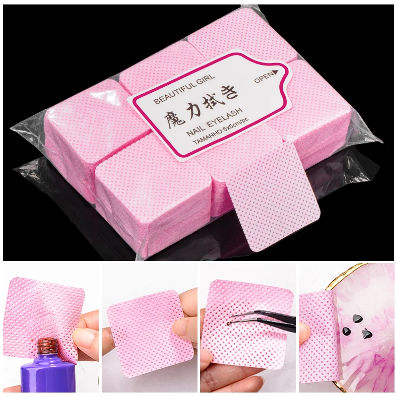 

Lint-Free Nail Polish Remover Cotton Wipes UV Gel Tips Remover Cleaner Paper Pad Nails Polish Art Cleaning Manicure Tools