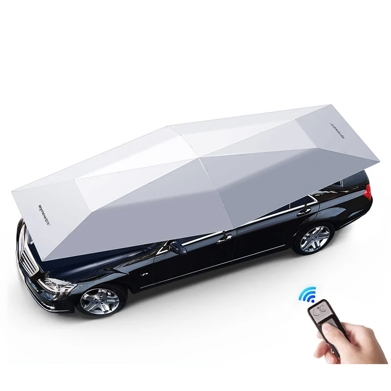 

4.2m 4.8m 5.2m Anti-UV Automatic Folding Sun Shade Covering Roof Car Cover Umbrella Sunshade with Remote