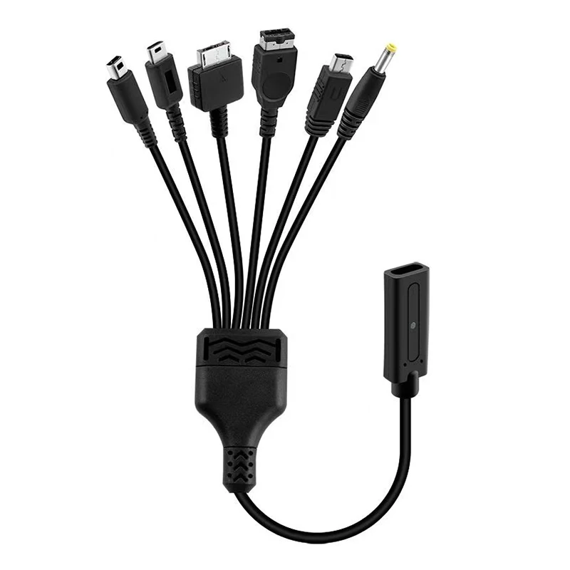 Cabo de Carregamento USB C PD para Nintendo NDS Lite 3DSLL, Cabo Conversor de Fonte de Alimentação Tipo C, Divisor para PSV 1000 PSP WII U NDSL