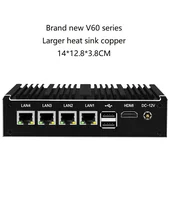 Fanless MINI PC Firewall Appliance Intel Celeron J4125 Soft Router Quad-Cores 4x LAN 2.5G i226V Network Card Pfsense OPNsense 2