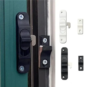 Chiusure per porte con schermo pieghevole scorrevole Trackless Serrature con gancio per finestra in rete push-pull Serratura antifurto Fibbia Chiusura universale sinistra e destra