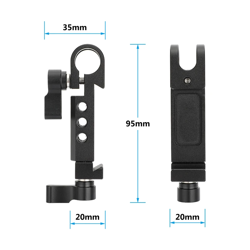 CAMVATE 카메라 레일 지지대 퀵 릴리스 플레이트용 맨프로토 타입 클램프 마운트, 15mm 레일 홀더, 맨프로토 577 501 504/701