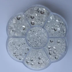 Premium Resin Round Flatback Rhinestones - 5000pcs Crystal Gems for Jewelry and 3D Decorative Crafts (Clear)