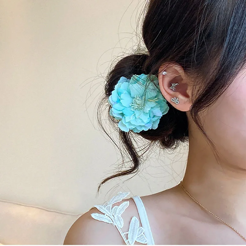 Bohemian Orchidee Blume Haarspange Romantische Braut Haarspangen Frauen Strand Hochzeit Urlaub Blume Bang Clip Haarnadel Haarschmuck – Detail 19