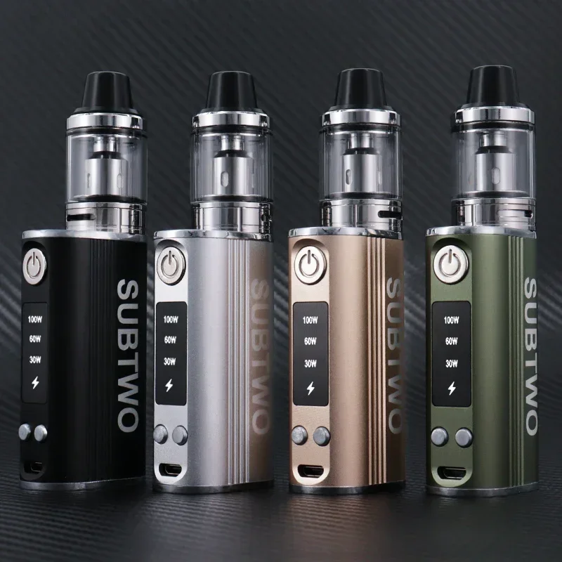 dot box mod SUBTWO 100W Vape Box Mod Kit sigarette elettroniche 30W/60W/100W Batteria  con regolazione dell'alimentazione con penna per fumo Vaper atomizzatore  inferiore da 0,3ohm 2,5ml