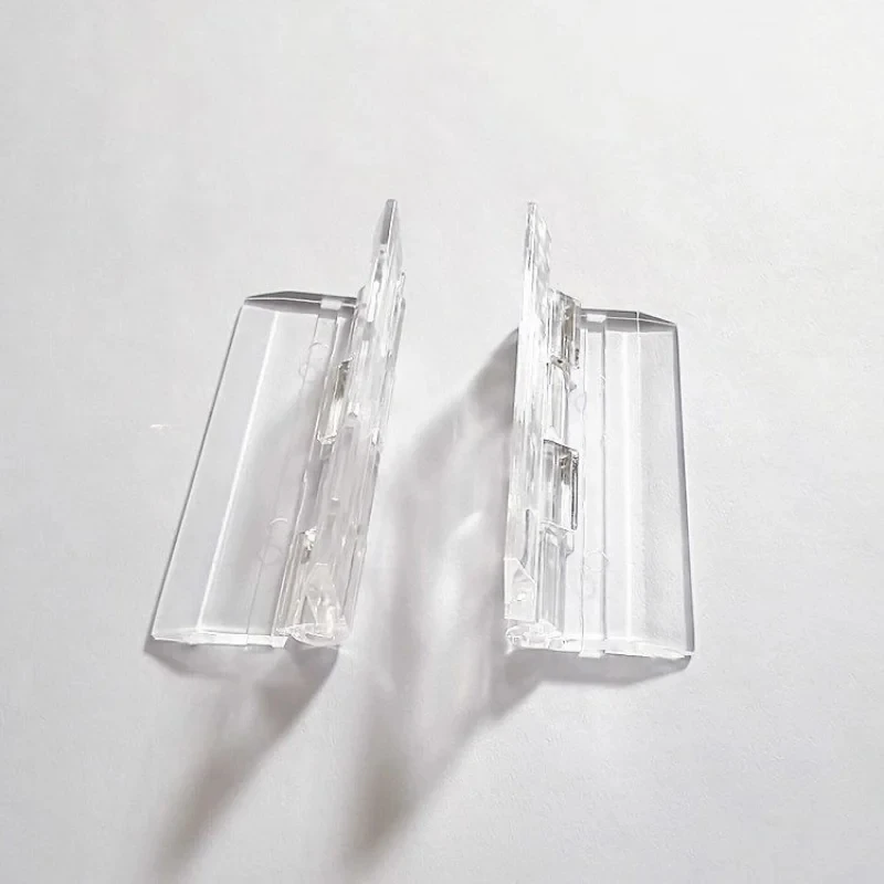 10Pcs Transparent Plastic Folding Hinges Durable Clear Acrylic Hinge Tools Cabinet Hardware Furniture Cabinet Door Hinges door hinges plastic hinges