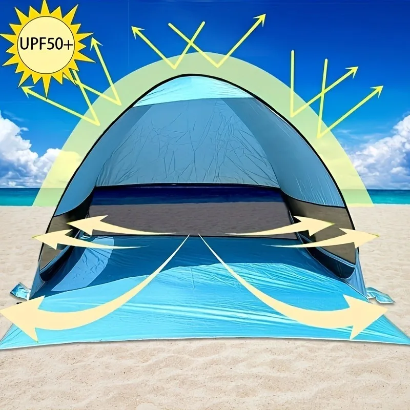 

Portable Beach Tent Sun Shade Shelter Pop Up Instant Ultimate Comfort and Convenience Water-Resistant UV Protection Sun Shelter