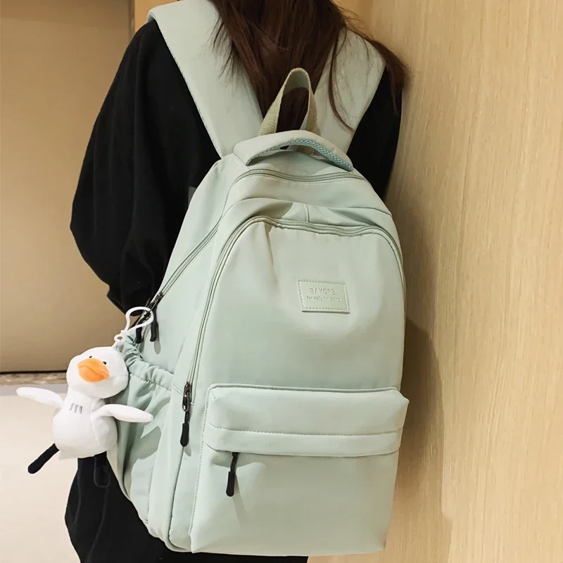 

Rucksack School Bag JOYPESSIE Nylon Girl Backpack Women Black Fashion Mochila Schoolbag Waterproof Teenage Bookbag Shoulder High