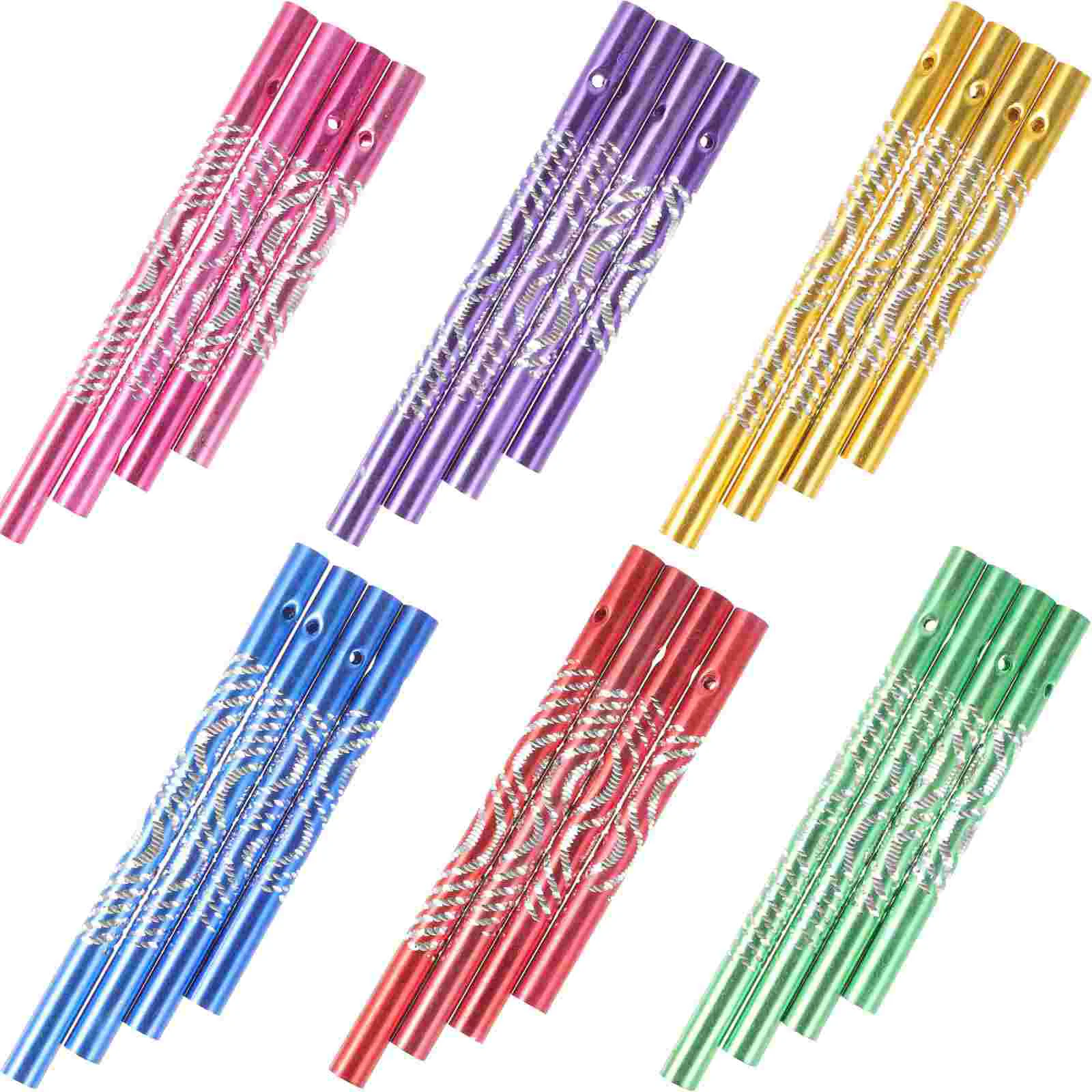 

24 Pcs Wind Chimes Children’s Toy Metal Accessories Tubes for DIY Replacement Toddler Kid
