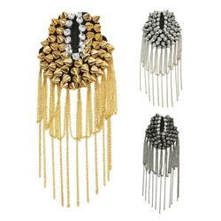 Glistening Tassel Epaulet with Fringe Metal Shoulder Cloth Alloy for Men /Women Gift for Suits Evning Dress Women Gift Dropship