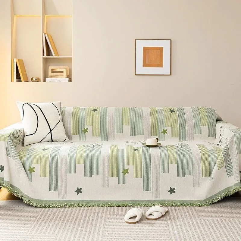 Double-Sided Chenille Sofa Cover All-Inclusive  Anti-claw living Room Sofa Cover All-Season Universal Non-slip Sofa Towel 2
