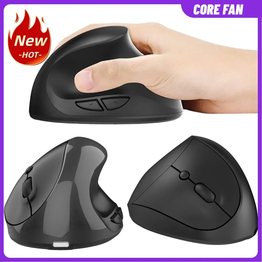2.4G Vertical Wireless Mouse Rechargeable Vertical Mouse 6 Buttons Laptops Computer PC Mice for Laptop Laptop PC MacBook Windows