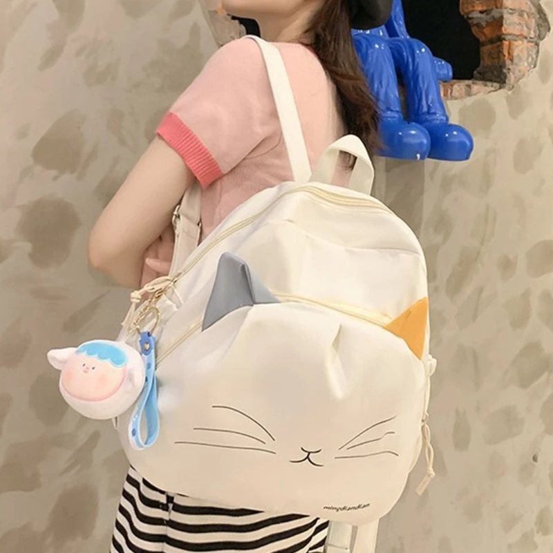 College Backpacks for Teen Girl Student Cartoon Rucksack Travel Daypack