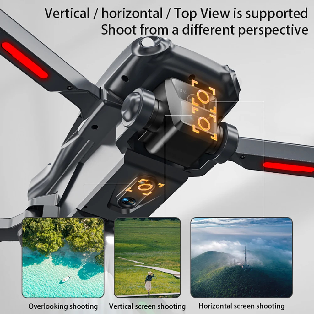 2024 전문가용 FPV 드론, 4K HD ESC 3 카메라, GPS 360 ° 레이저 장애물 회피, 브러시리스 접이식 쿼드콥터, P25, 신제품