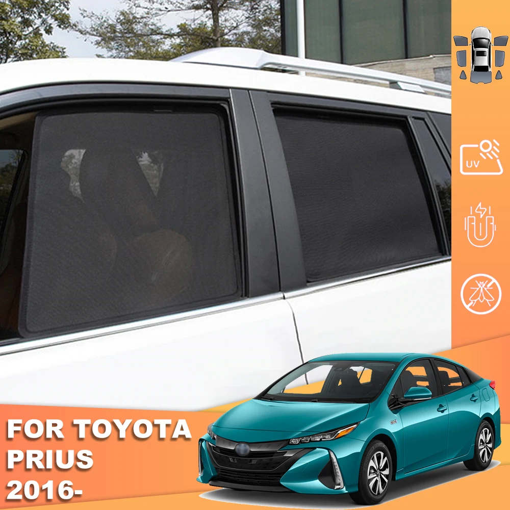 

For Toyota Prius W5 2016-2022 Magnetic Car Sunshade Front Windshield Mesh Frame Curtain Rear Side Window Sun Shade Visor